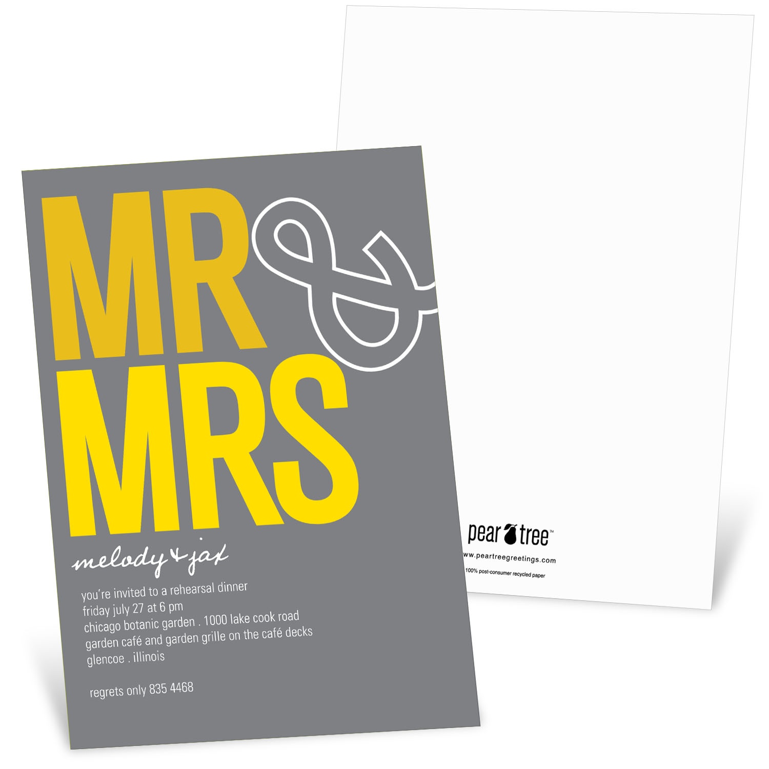 Casual Rehearsal Dinner Invitations -- "To the Mr. & Mrs." Casual Rehearsal Dinner Invitations -- "To the Mr. & Mrs."
