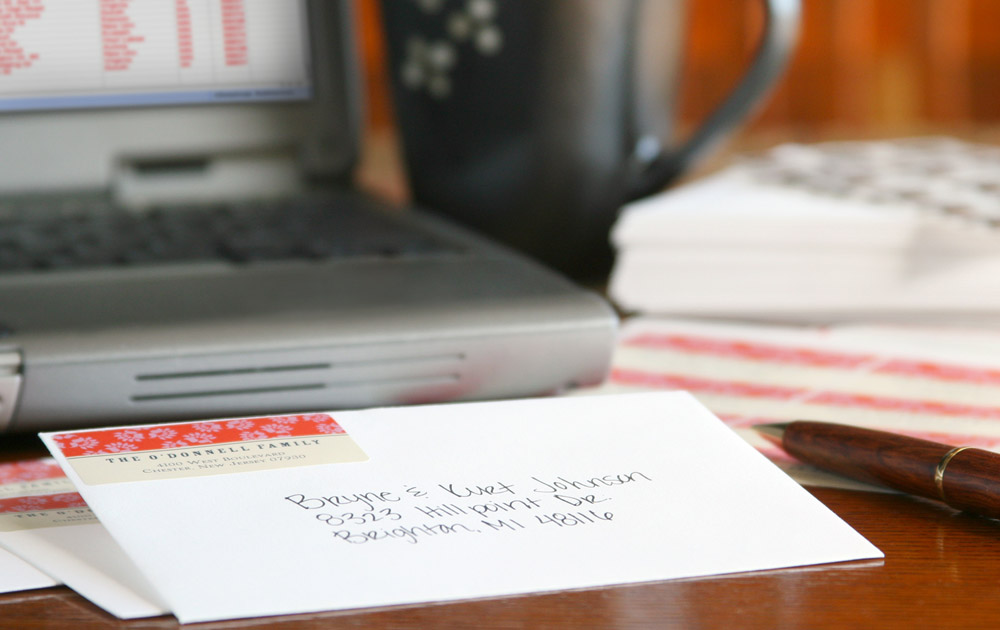 Updating Christmas Address book Updating Christmas Address book