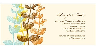 Thanksgiving Invitation Thanksgiving Invitation
