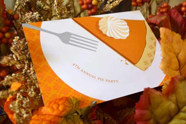 pie party invitations