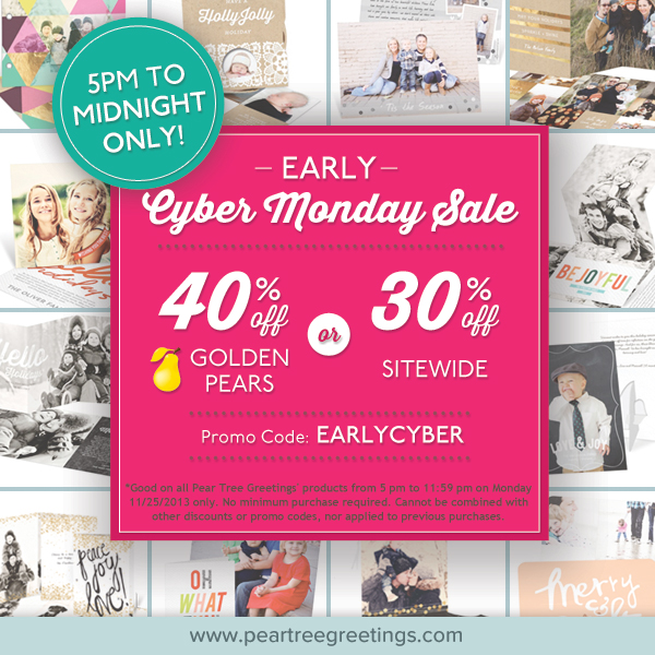 Early Cyber Monday Christmas Card Sale  Pear Tree Blog