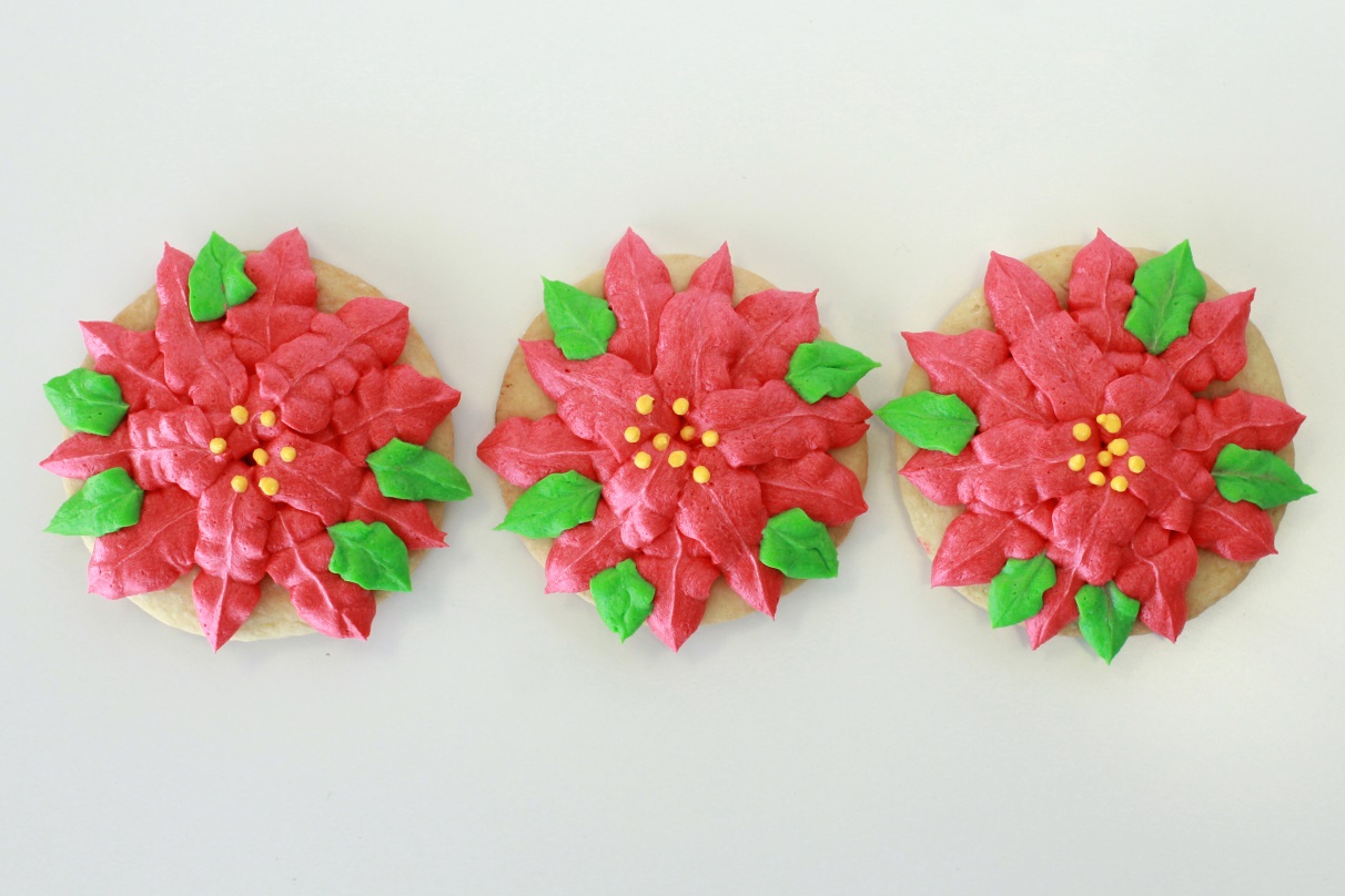How To Make Poinsettia Christmas Cookies  Pear Tree Blog