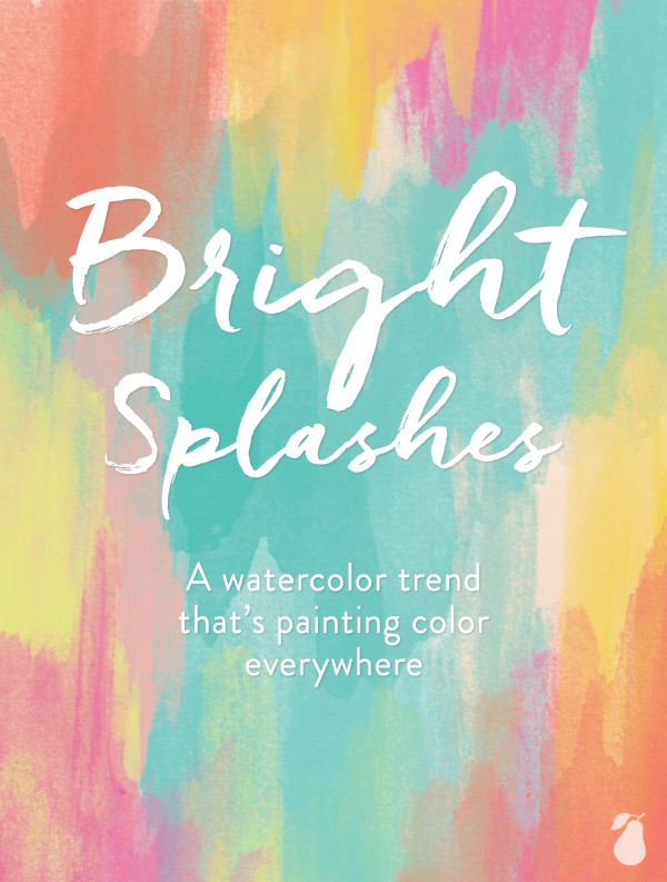 We are featuring 2015 design trends we're loving! This month, it's watercolor with lots of bright colors. Click to read more. #InsideDesign #designtrends 2015 Design Trends