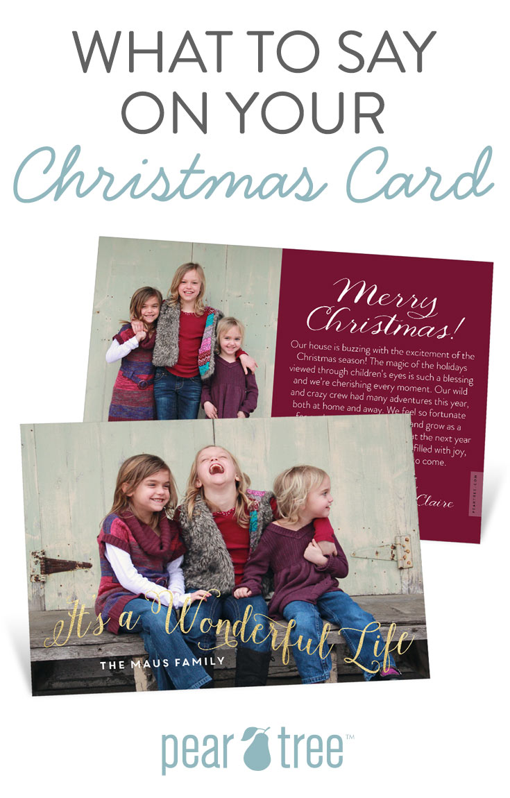 What To Say In A Christmas Letter from www.peartree.com