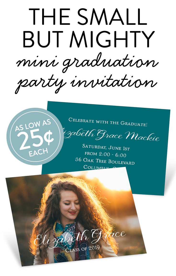 The Small But Mighty Mini Graduation Party Invitation Pear Tree Blog